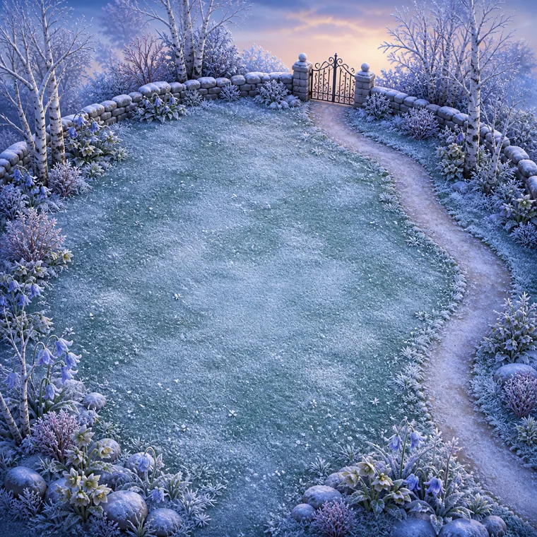 Frostbell Sanctuary in quiet winter blue