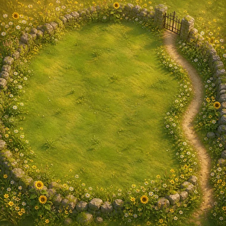 Sunmere Meadow in long summer light